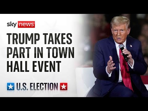 Republican presidential nominee Donald Trump takes part in town hall in Georgia