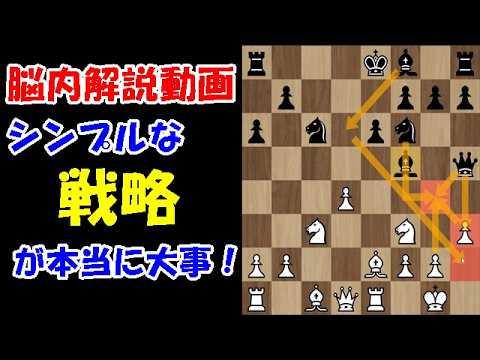 【脳内解説】チェスでは戦略がめちゃくちゃ大事！先を見据えた対局(スミスモラ・ギャンビット)