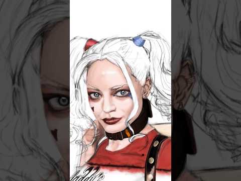 할리퀸 그리기2 #margotrobbie #drawing #harleyquinn