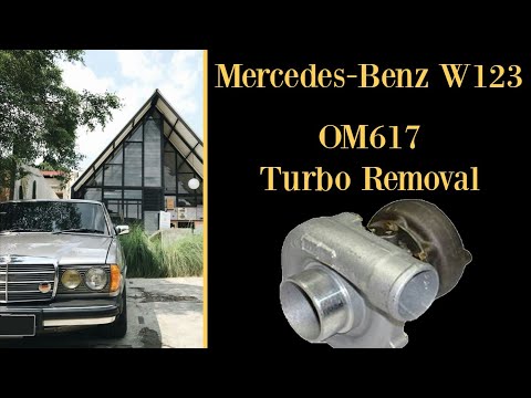 Mercedes-Benz W123 - How to remove the turbo on a OM617 diesel engine 300D 300TD 300CD Turbodiesel