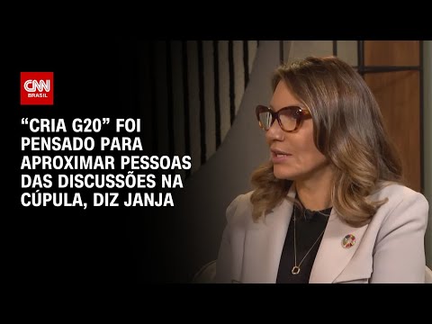 “Cria G20” foi pensado para aproximar pessoas das discussões na cúpula, diz Janja | CNN ENTREVISTAS