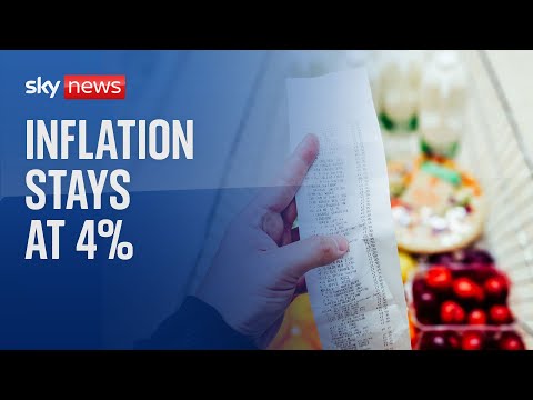 UK inflation rate remains at 4%