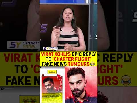 VIRAT KOHLI’S EPIC REPLY TO ‘CHARTER FLIGHT’ FAKE NEWS RUMOURS 😂 #viratkohli #rcb #ipl2026