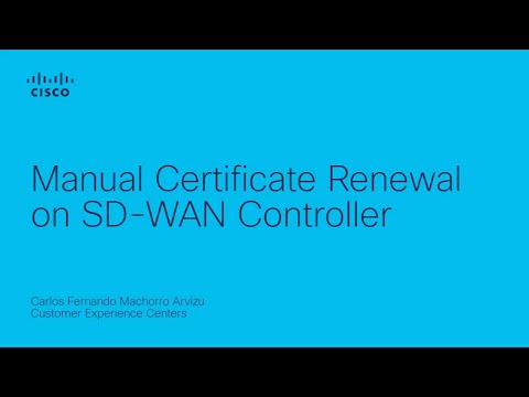 Manual Certificate Renewal on SD-WAN Controller