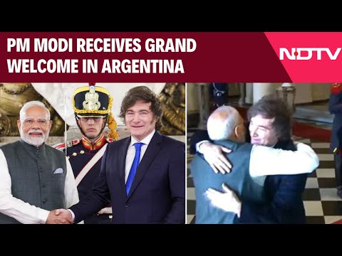 PM Modi Receives Grand Welcome At Casa Rosada By Argentinian President Javier Milei