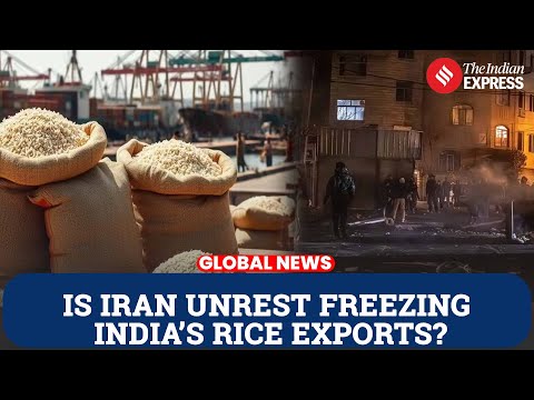 India’s Rice Exports to Top Buyer Iran Slump as Protests and Tariff Fears Bite