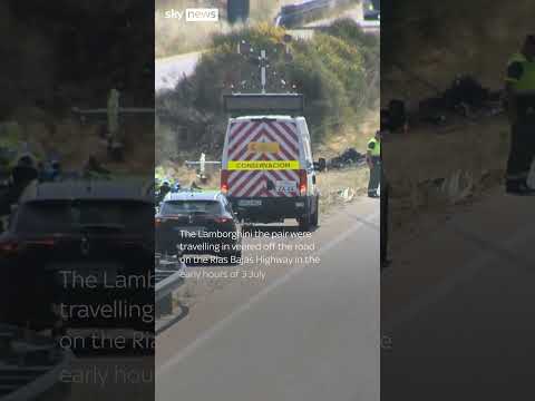 Police at Jota crash site