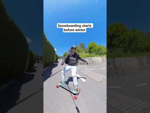 snowboarding starts before winter #skateboarding #snowboard #freebord
