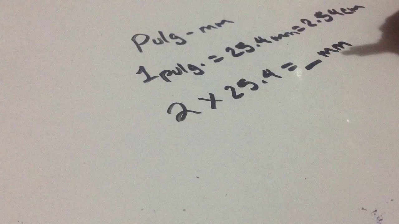 Convertir Pulgadas A Milimetros Matematicas Básicas Youtube