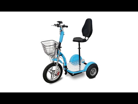Motorized 3 Wheel Scooter for Adults Electric 1000W Rear Drive Lithium Power BMS Battery