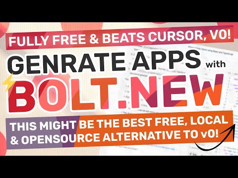 Bolt.new : This NEW & FULLY FREE Coding Agent BEATS v0 & Cursor! (w/ Opensource & Local Option)