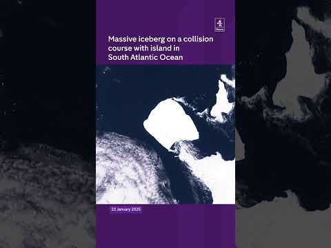Giant iceberg heads toward Atlantic island