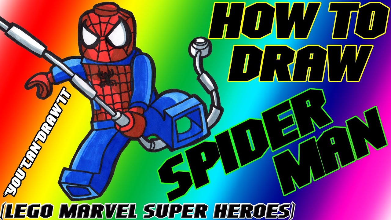 How To Draw Spider Man from Lego Marvel Super Heroes YouCanDrawIt ツ