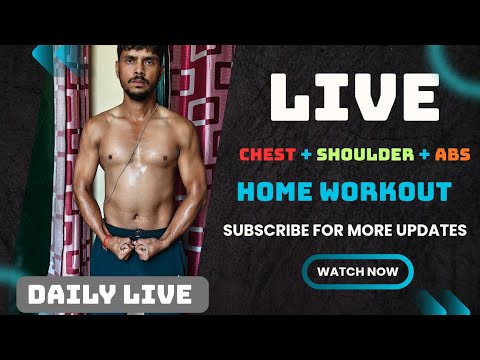 Chest + Shoulder + Abs (Mix Push Day) 🔥 | Live Workout with Surajflexon | Push Power Session 💪