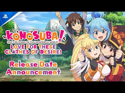 Konosuba! Love for these Clothes of Desire Visual Novel! - Date Announcement Trailer | PS4 Games