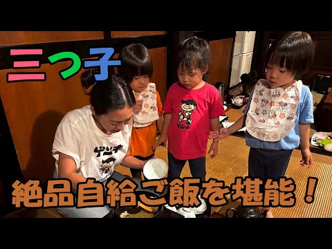三つ子と三度目の古民家に1泊。いつ来ても貴重な体験ができますね〜