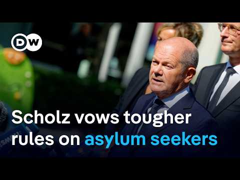 Germany's Scholz vows tougher asylum rules after memorial for knife attack victims | DW News