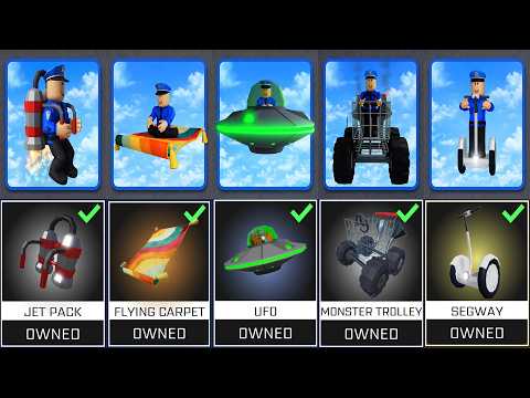 BARRY'S PRISON RUN! (OBBY) All Morphs Unlocked - All Transport Items: Jetpack, Segway, Ufo & More