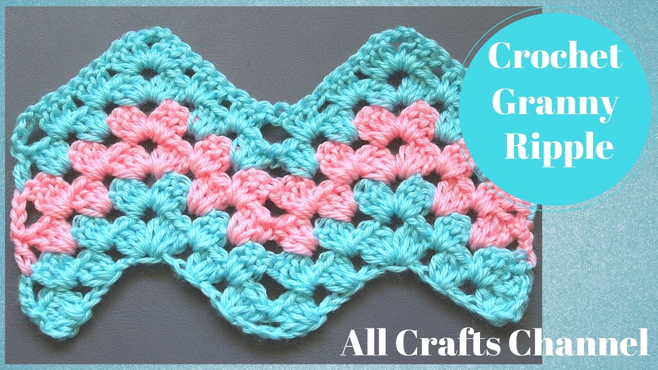 How to Crochet Granny Ripple Pattern - YouTube