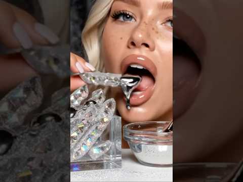 DIAMOND FRIES 💎 #aiasmr #mukbang #aigenerated #satisfying #eating #diamond #fries #ai #eatingasmr