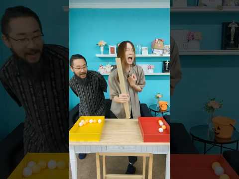 棒を倒さず球を移し替えるゲーム #game #fun
