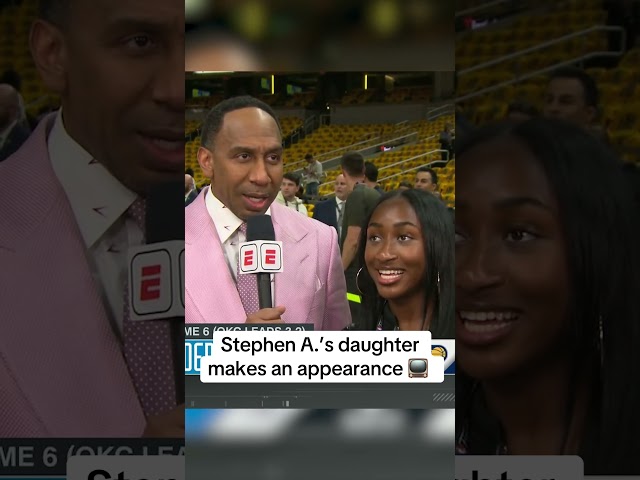 Stephen A.'s reaction to his daughter joining him on SportsCenter 😂