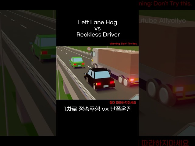 1차로 정속주행 vs 난폭운전