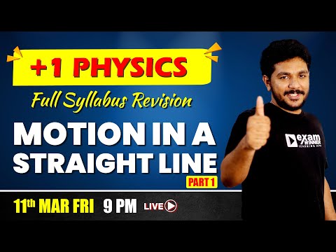 Plus one Complete Revision | Physics | Motion In a Straight Line  | Exam Winner