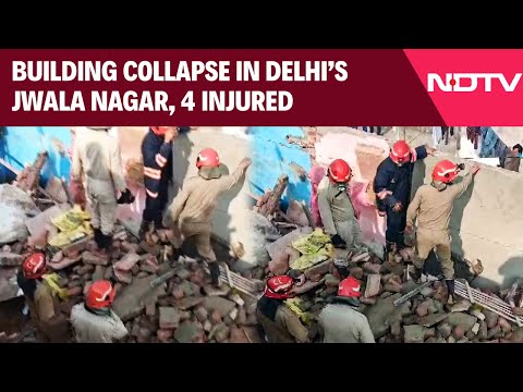 Delhi Building Collapse | 4 Injured After Partial Building Collapse In Delhi’s Jwala Nagar