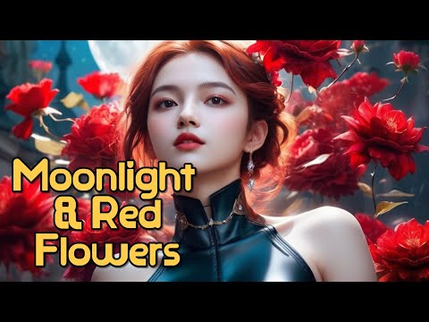 [AI Journey] Moonlight & Red Flowers   #AIJourney #Moonlight #RedFlowers