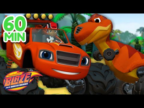 60 Minutes of Dino Fun! ? w/ Blaze! | Blaze and the Monster Machines