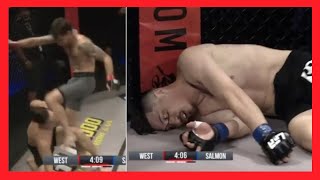 UFC: Shawn West lands illegal knee to head of downed opponent Boston Salmon