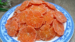 MỨT CÀ RỐT -Cách làm mứt cà rốt tỉa hoa thơm ngon lên màu đẹp tự nhiên đón tết cổ truyền