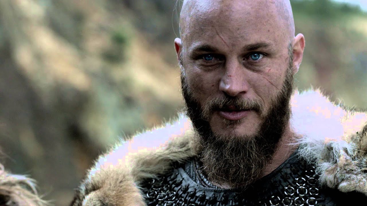 New season of Vikings, with Travis Fimmel as Ragnar Lothbrok. The head ...