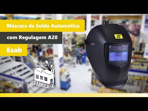Máscara de Solda Automática com Regulagem DIN 9-13 A20 Esab - Vídeo explicativo