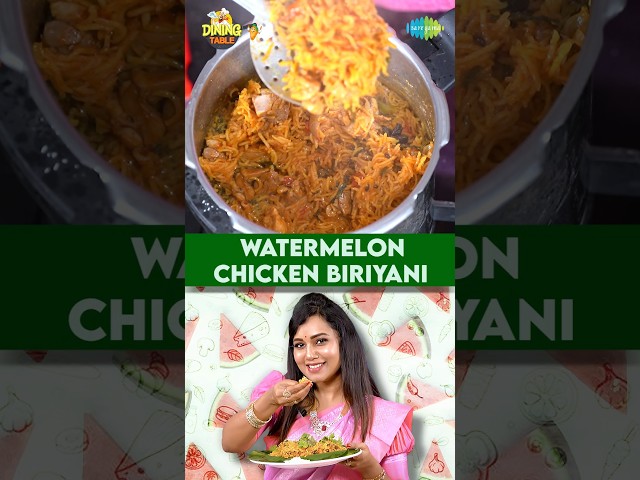 Watermelon Chicken Biriyani | Juicy Chicken Biryani Recipe | Ep 500 | #shorts  #ytshorts