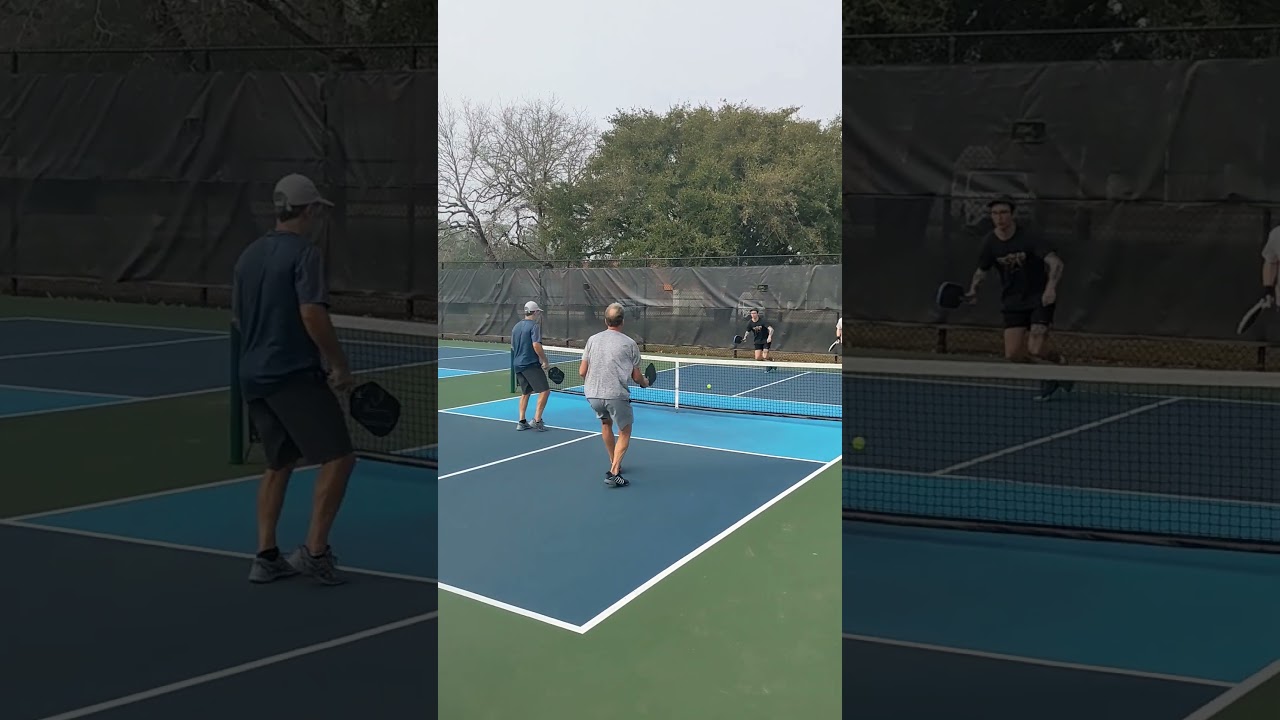 saved by the net #pickleballdoubles #tennis #paddlesport