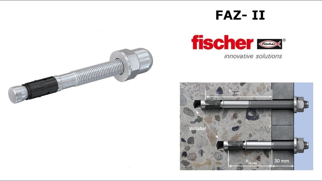 Анкерный болт faz ii. Анкерные болты Fischer. Анкерный болт м20*172 faz Fischer. Анкер Fisher faz II 8/30. Анкер Фишер для бетона.