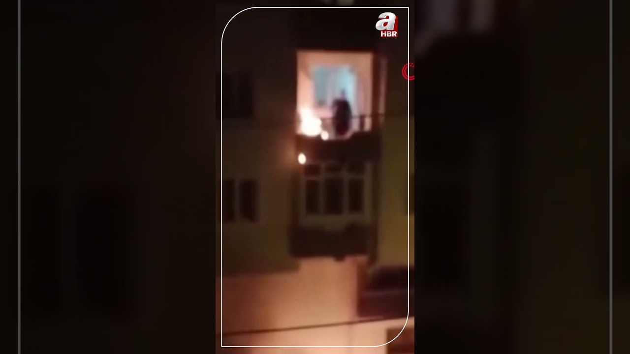 Cinnet geçiren şahıs evinin balkonunu ateşe verdi | A Haber
