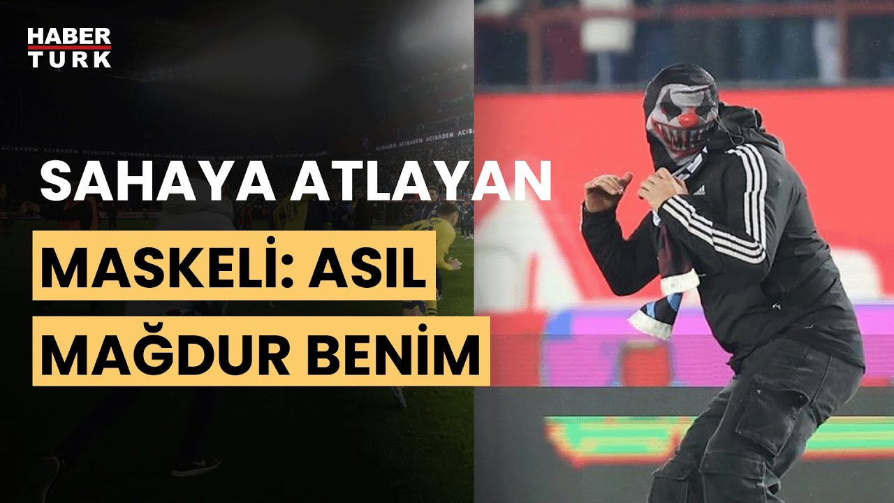 Olaylı maçta 5 tutuklama! Trabzon'da sahaya giren maskeli taraftardan itiraf: Mağdur ben oldum