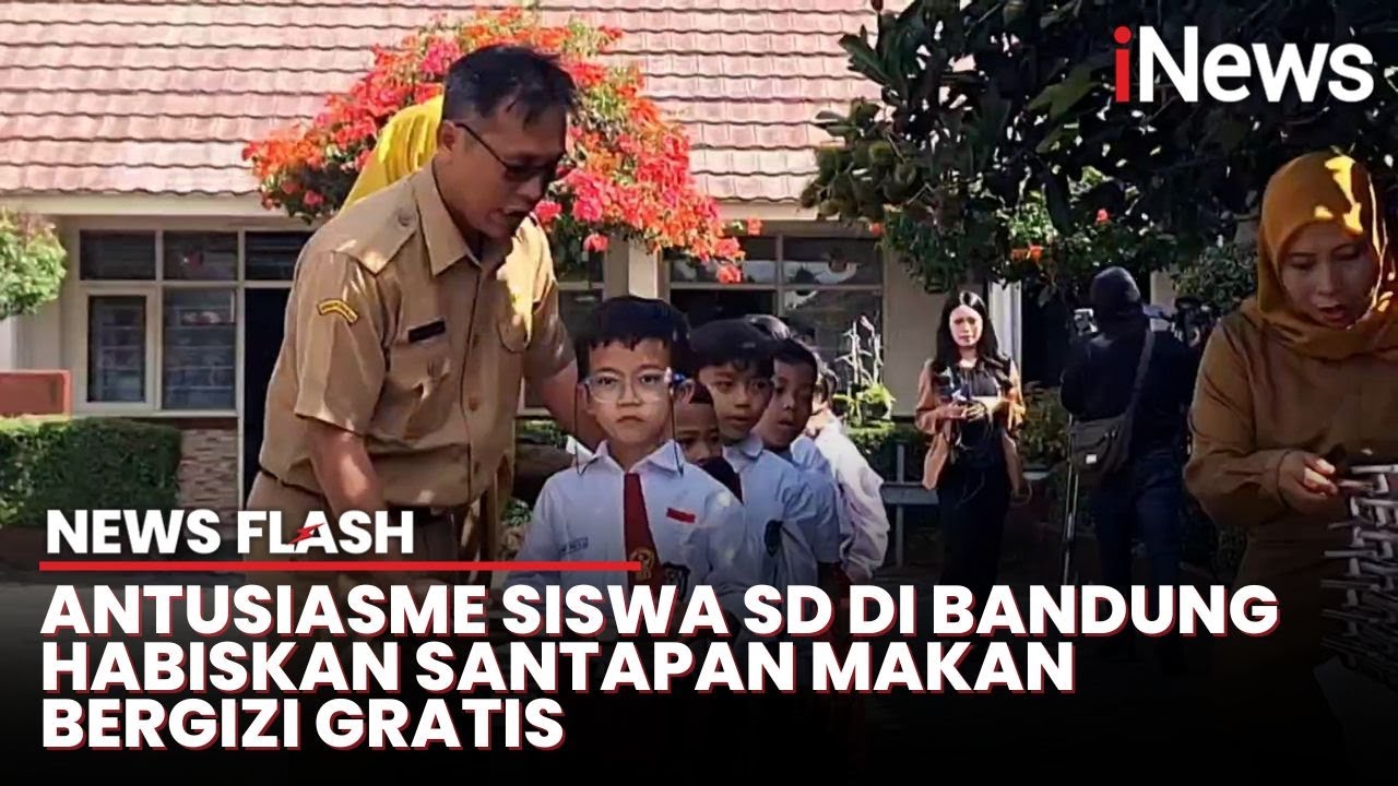 Senyum Semringah Siswa SD di Bandung saat Dapat Makan Bergizi Gratis Prabowo-Gibran | News Flash