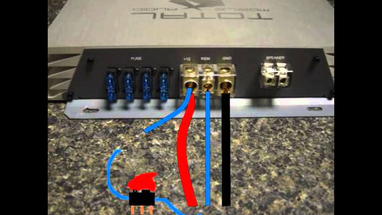 how to install a switch to a car amp - YouTube rocker toggle switch wiring diagram 