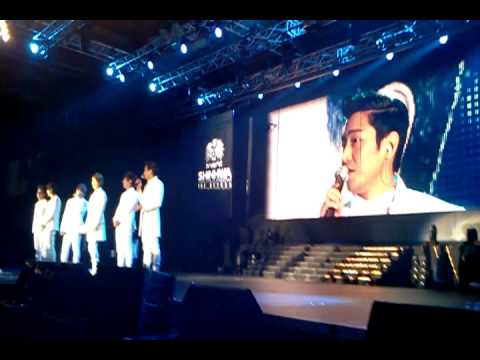 120616 Eric Speaks English in SHINHWA The Return Concert in SIngapore