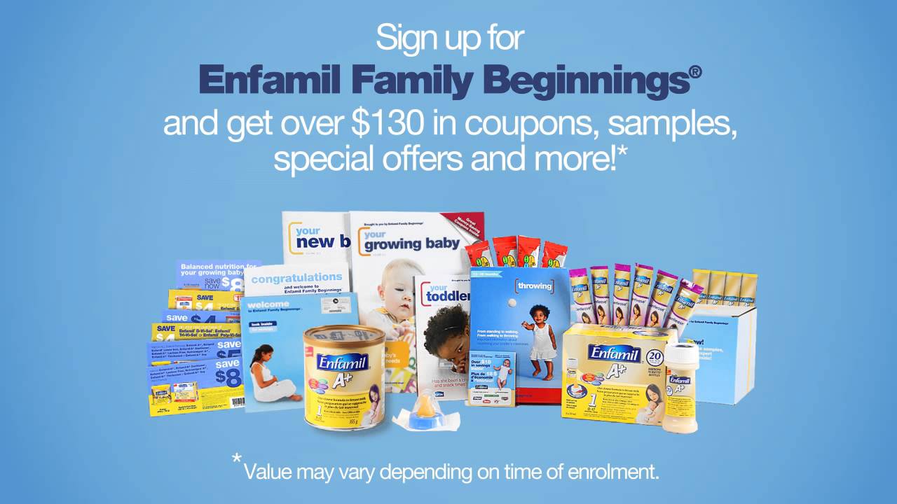 FREE baby gifts from Enfamil Family Beginnings Valued Up to $250
