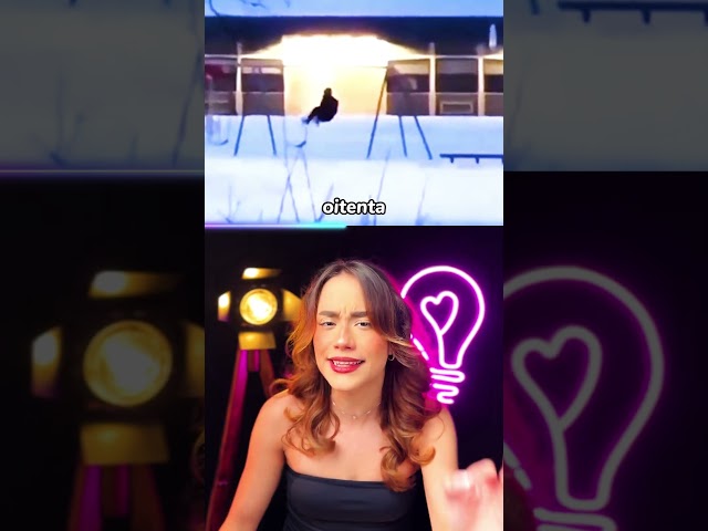 pra QUAL LADO a menina está balançando?
