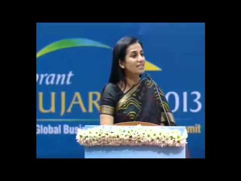 CEO of ICICI Bank Chanda Kochhar's speech at the Vibrant Gujarat ...