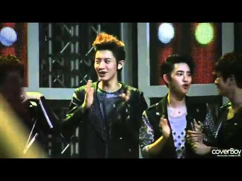 120526 EXO-K Chanyeol twinkle dance Cute @KBS Music Bank