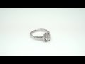 טבעת יהלומים מרובעת 1.20 קראט | טבעת יהלומים לאשה | טבעת אירוסין זהב לבן