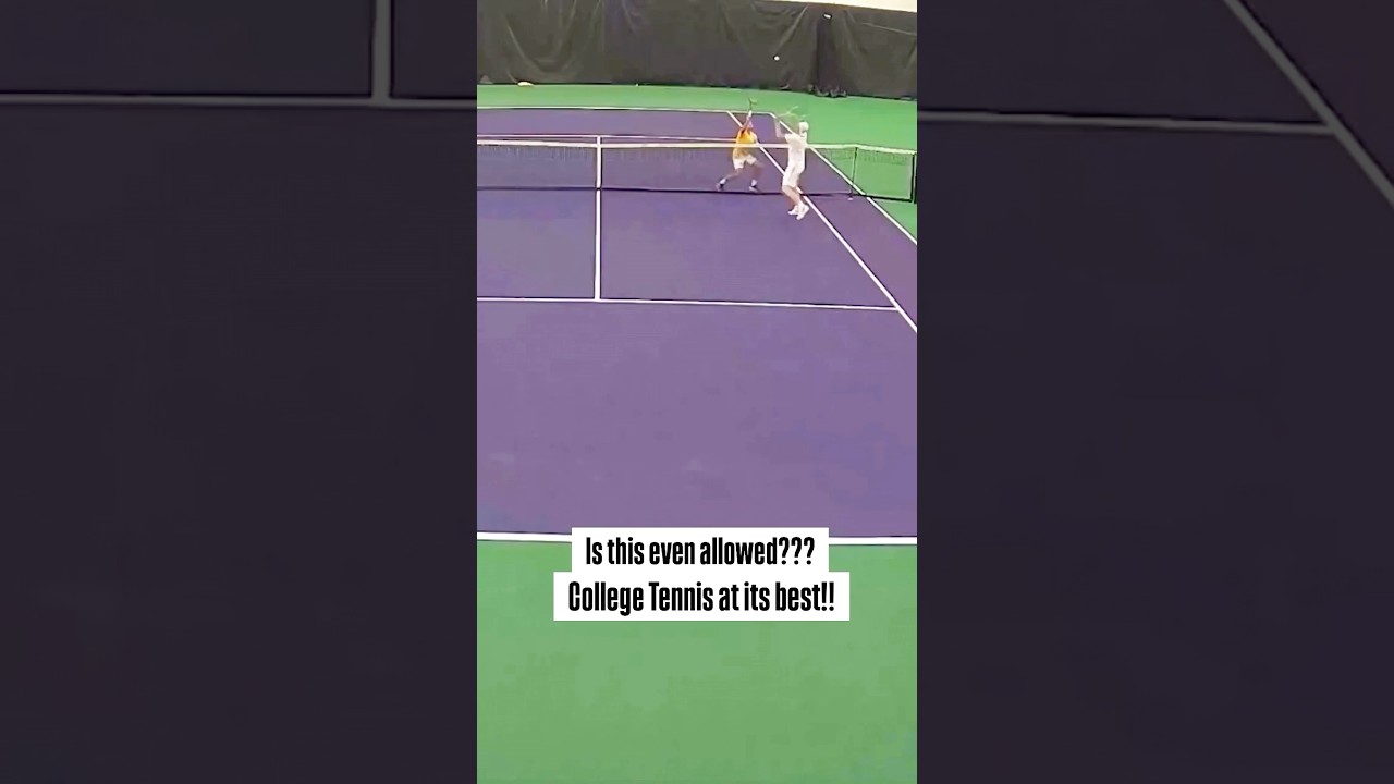 Craziest college tennis shot ever. 🎾