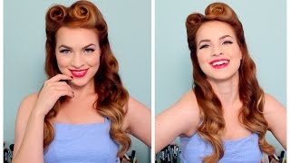 1940's / 50's Pinup Hair and Makeup, beauty, hair, hairstyle, holiday, partyhair, newyearsevelook, newyearshairpartylook, newyearseve, newyearseveparty